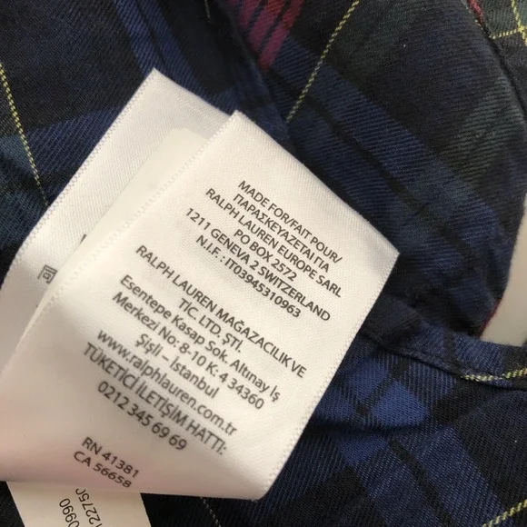 Ralph Lauren Boys Madras Plaid (Red, Blue, Green) Long Sleeve Button-Up - Sz L/G - Picture 12 of 15